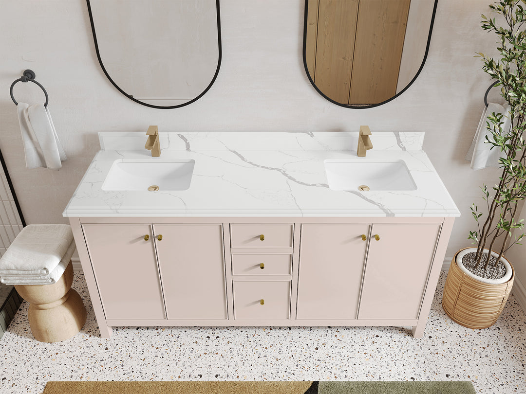 Chicago 72 in. W x 22 in. D Double Sink Bathroom Vanity