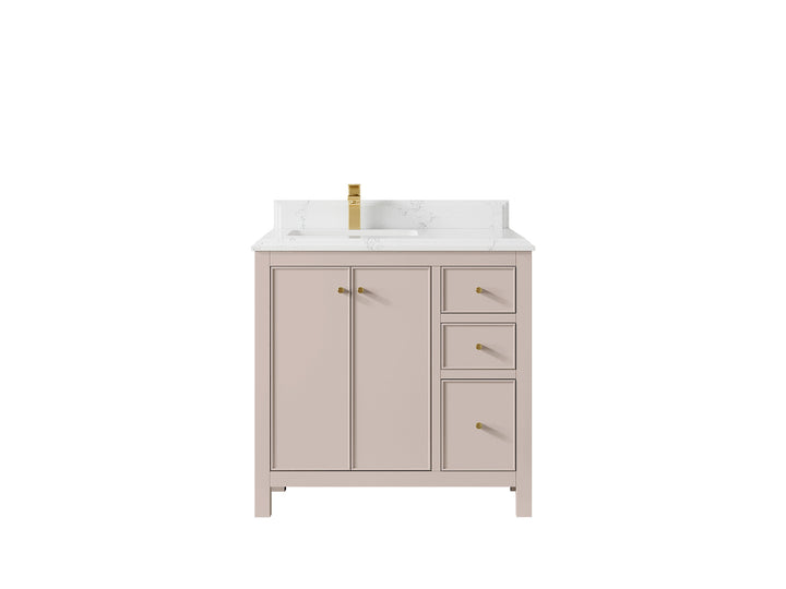 Chicago 36 in. W x 22 in. D Left Offset Sink Bathroom Vanity - photo 27