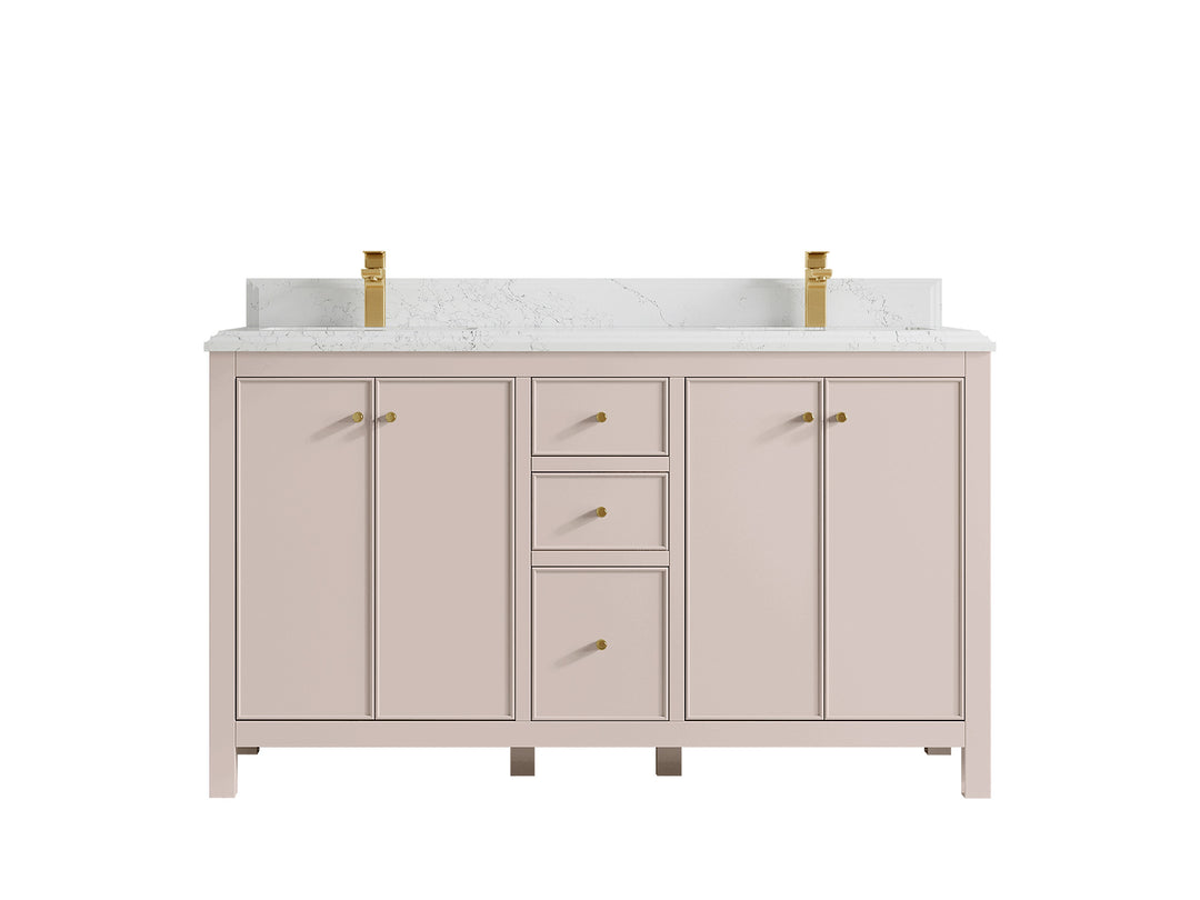 Chicago 60 in. W x 22 in. D Double Sink Bathroom Vanity