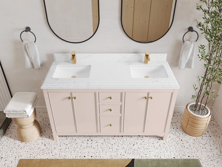 Chicago 60 in. W x 22 in. D Double Sink Bathroom Vanity - photo 26