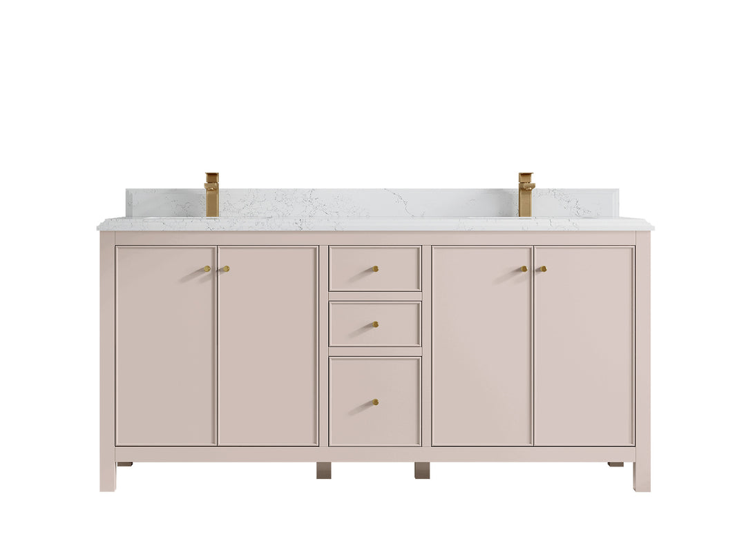 Chicago 72 in. W x 22 in. D Double Sink Bathroom Vanity