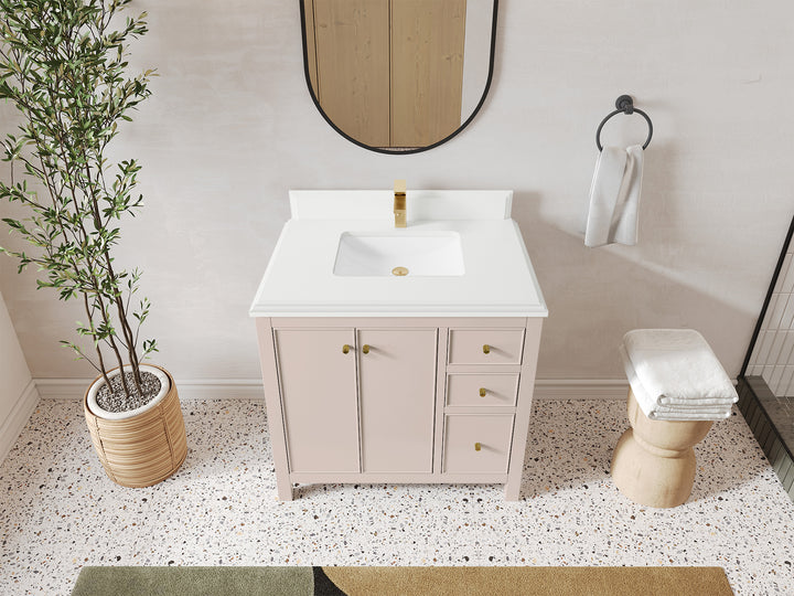 Chicago 36 in. W x 22 in. D Center Sink Bathroom Vanity - photo 28