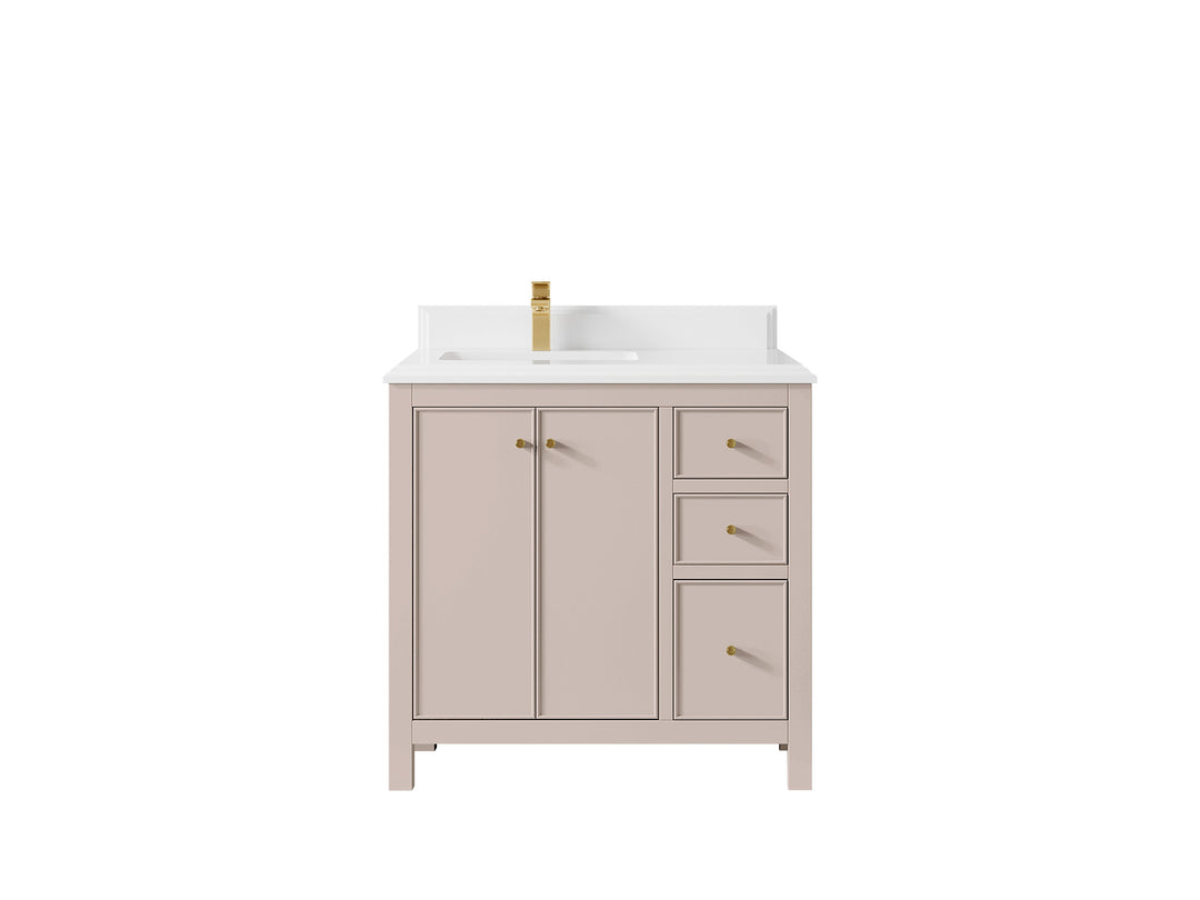 Chicago 36 in. W x 22 in. D Left Offset Sink Bathroom Vanity