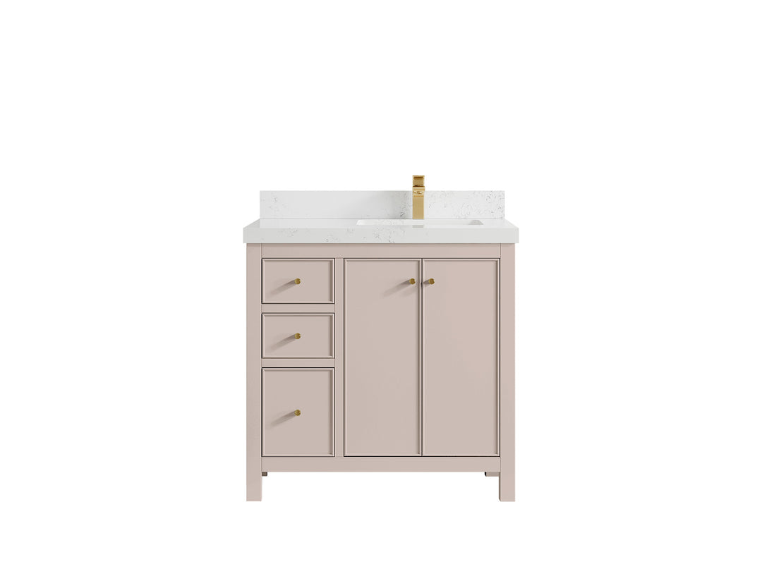 Chicago 36 in. W x 22 in. D Right Offset Sink Bathroom Vanity