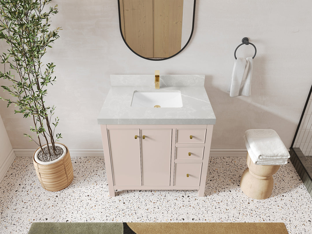 Chicago 36 in. W x 22 in. D Center Sink Bathroom Vanity