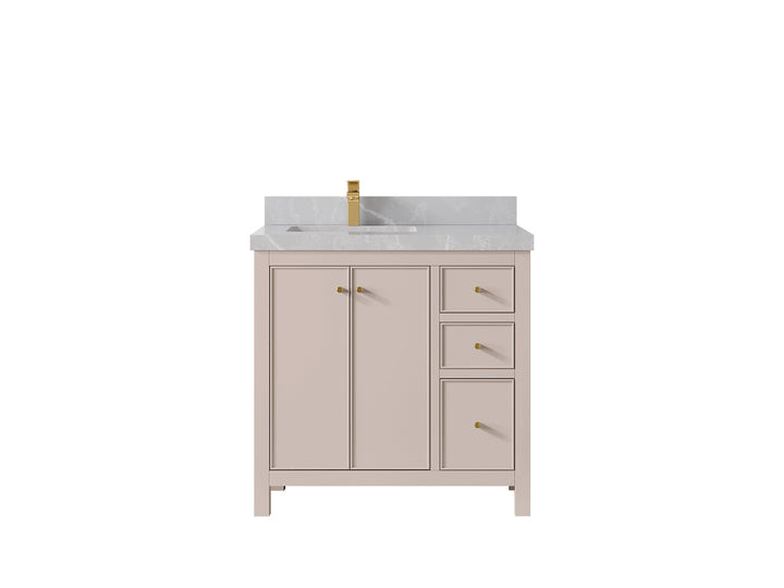 Chicago 36 in. W x 22 in. D Left Offset Sink Bathroom Vanity - photo 33