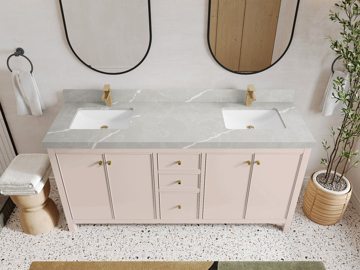 Chicago 72 in. W x 22 in. D Double Sink Bathroom Vanity - photo 32