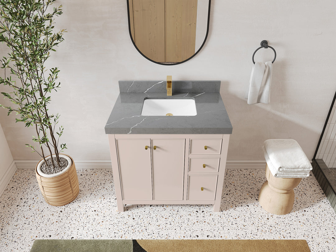 Chicago 36 in. W x 22 in. D Center Sink Bathroom Vanity