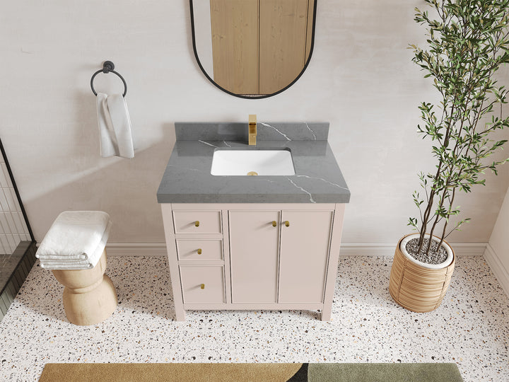 Chicago 36 in. W x 22 in. D Center Sink Bathroom Vanity - photo 34