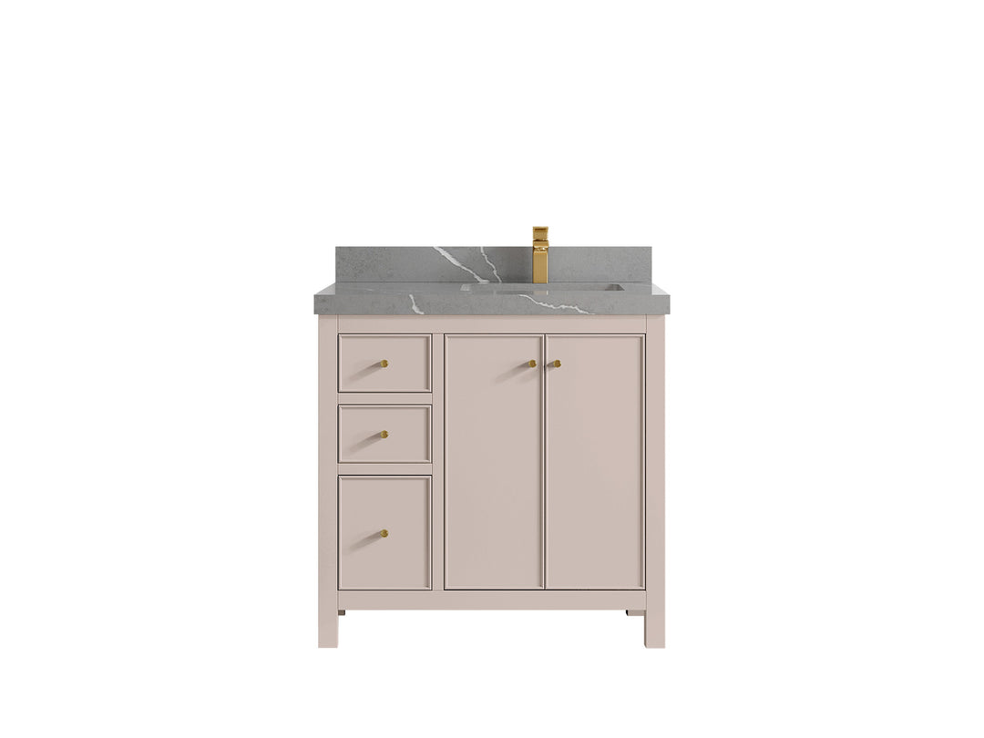 Chicago 36 in. W x 22 in. D Right Offset Sink Bathroom Vanity