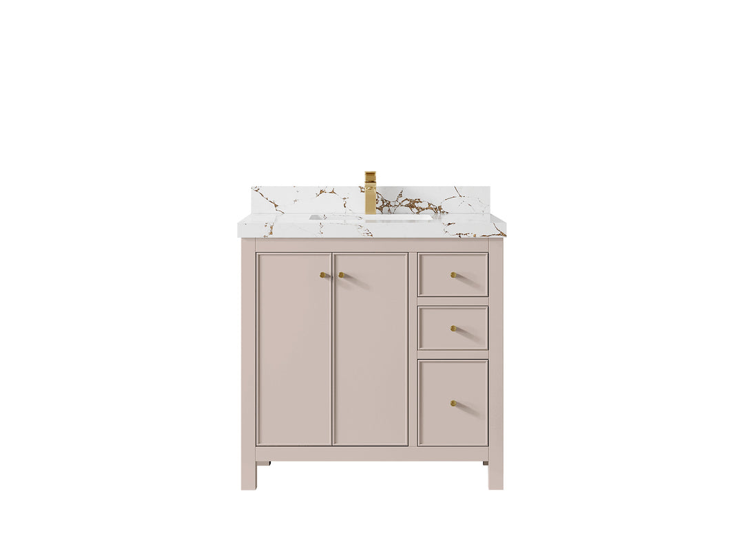 Chicago 36 in. W x 22 in. D Center Sink Bathroom Vanity
