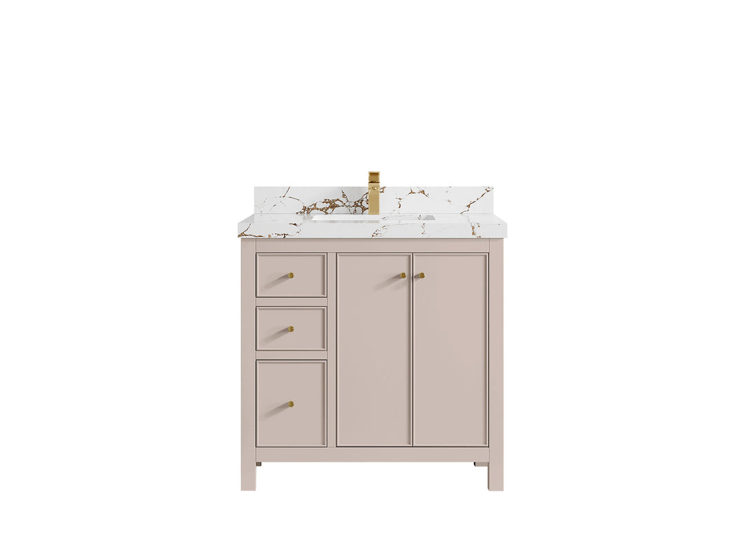 Chicago 36 in. W x 22 in. D Center Sink Bathroom Vanity