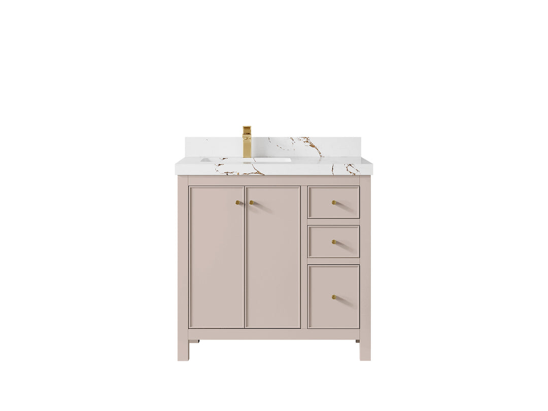 Chicago 36 in. W x 22 in. D Left Offset Sink Bathroom Vanity
