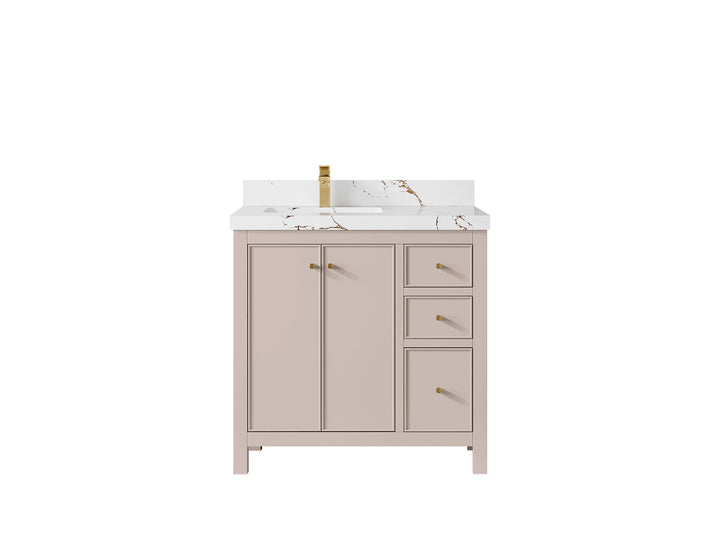 Chicago 36 in. W x 22 in. D Left Offset Sink Bathroom Vanity - photo 37