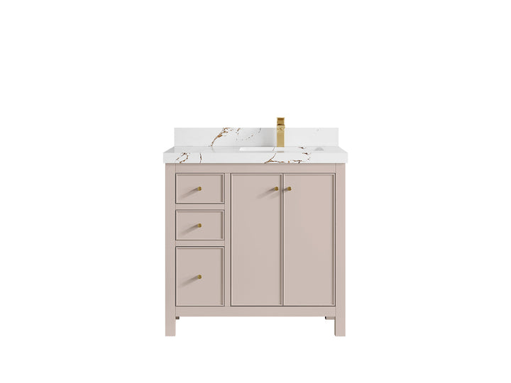 Chicago 36 in. W x 22 in. D Right Offset Sink Bathroom Vanity - photo 37
