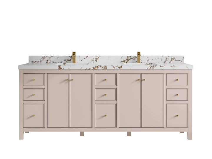 Chicago 84 in. W x 22 in. D Double Sink Bathroom Vanity - photo 37
