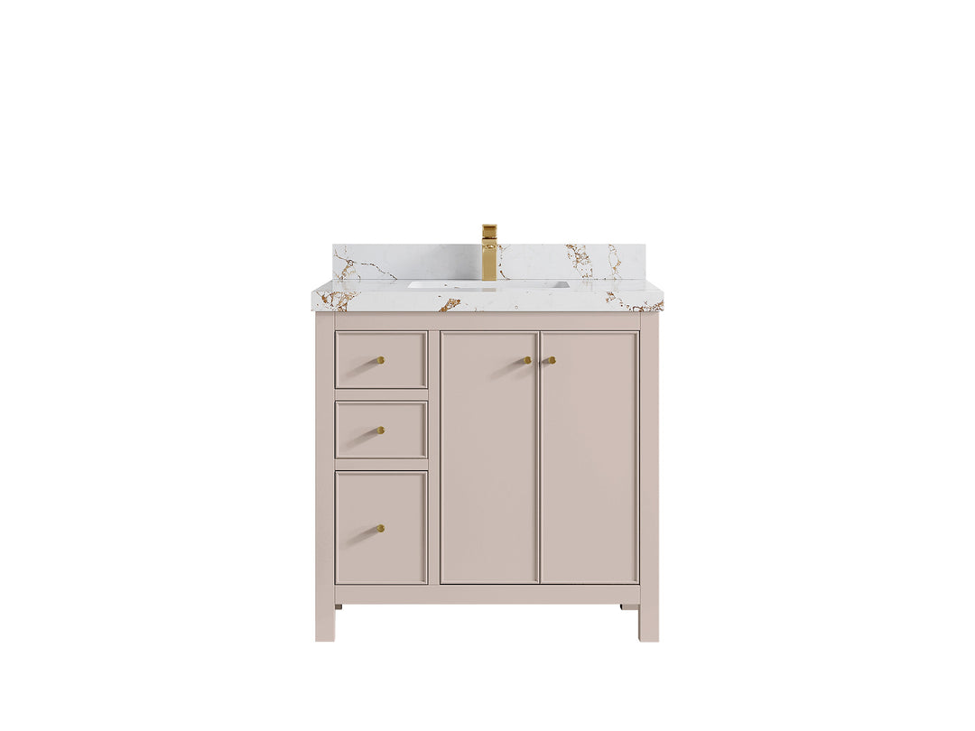 Chicago 36 in. W x 22 in. D Center Sink Bathroom Vanity