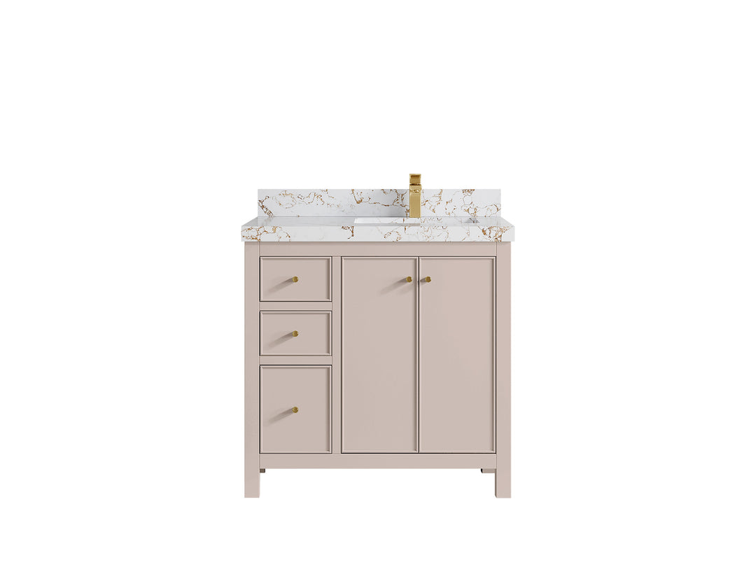 Chicago 36 in. W x 22 in. D Right Offset Sink Bathroom Vanity