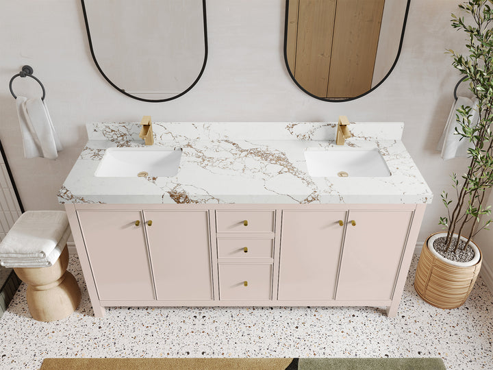 Chicago 72 in. W x 22 in. D Double Sink Bathroom Vanity - photo 38