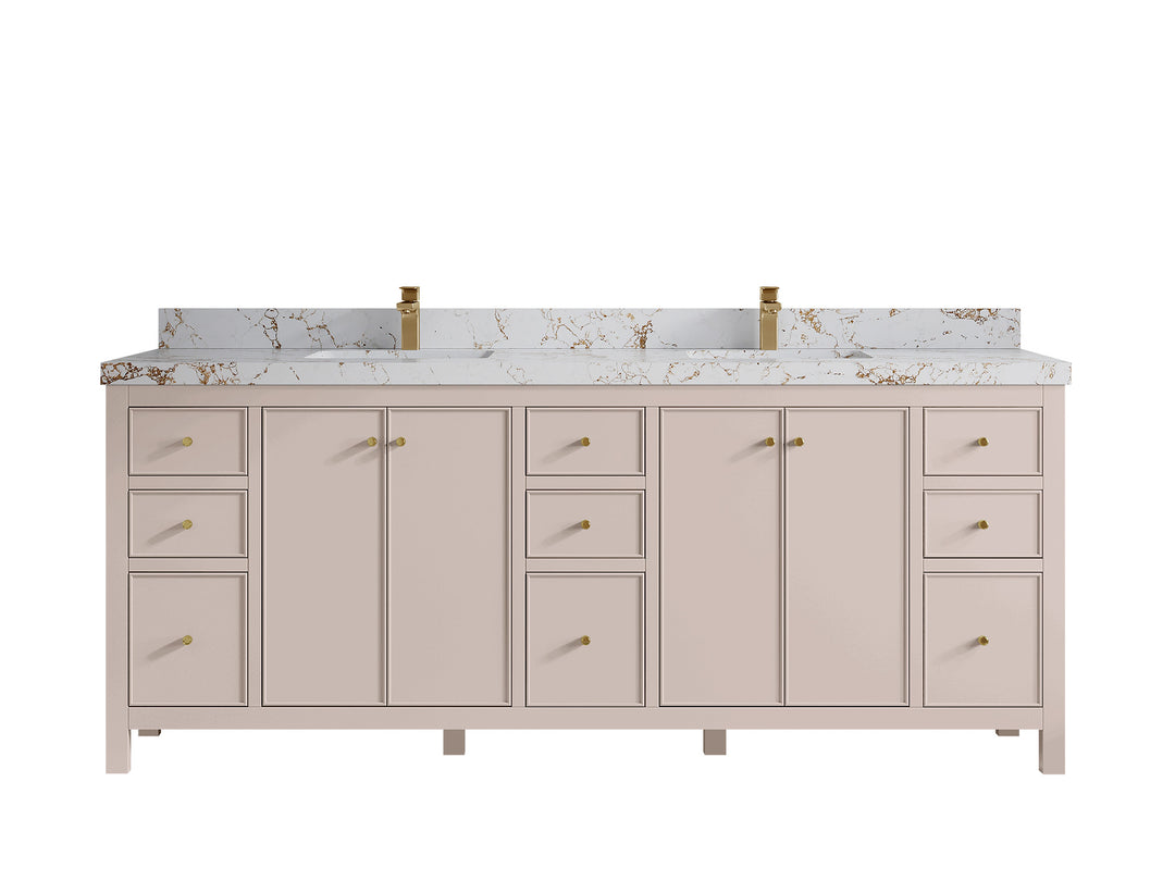 Chicago 84 in. W x 22 in. D Double Sink Bathroom Vanity
