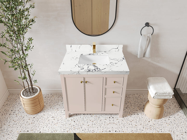 Chicago 36 in. W x 22 in. D Center Sink Bathroom Vanity - photo 40