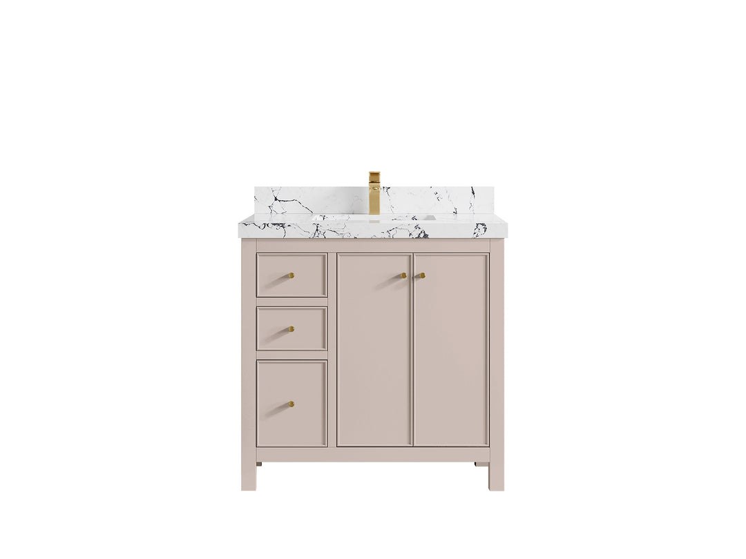 Chicago 36 in. W x 22 in. D Center Sink Bathroom Vanity
