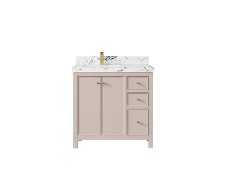 Chicago 36 in. W x 22 in. D Left Offset Sink Bathroom Vanity - photo 41