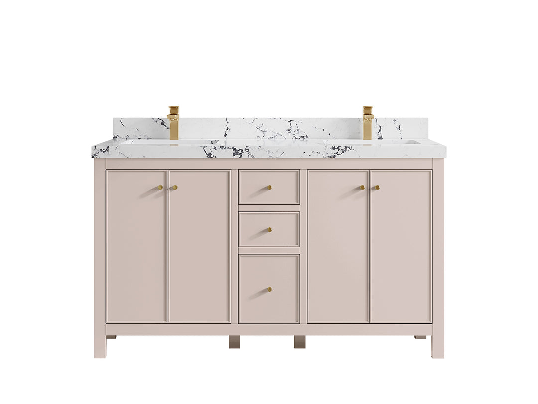 Chicago 60 in. W x 22 in. D Double Sink Bathroom Vanity