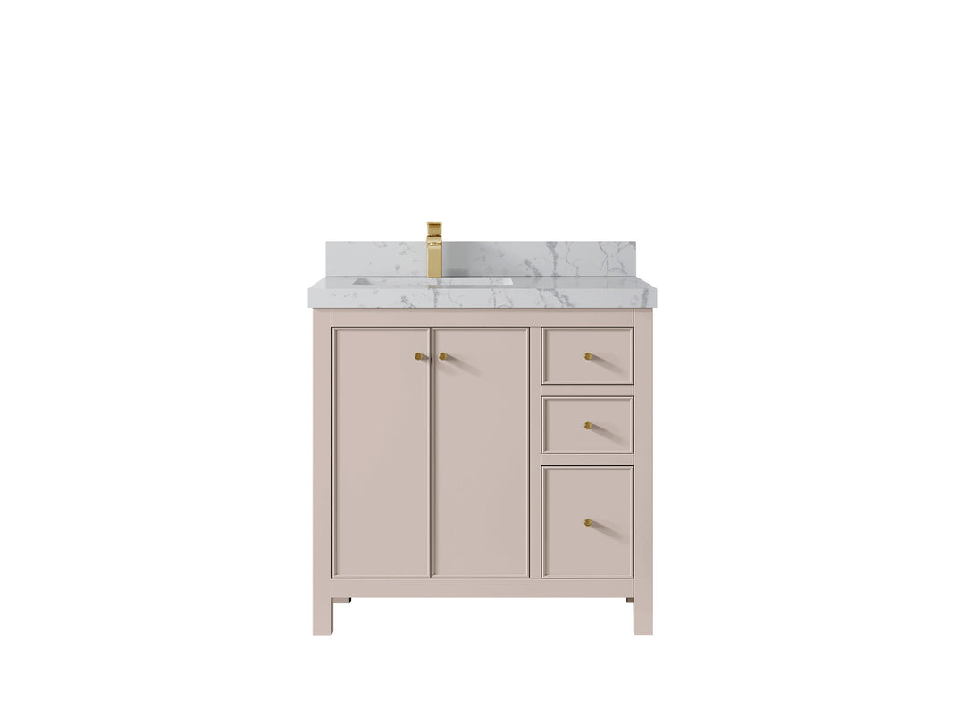 Chicago 36 in. W x 22 in. D Left Offset Sink Bathroom Vanity