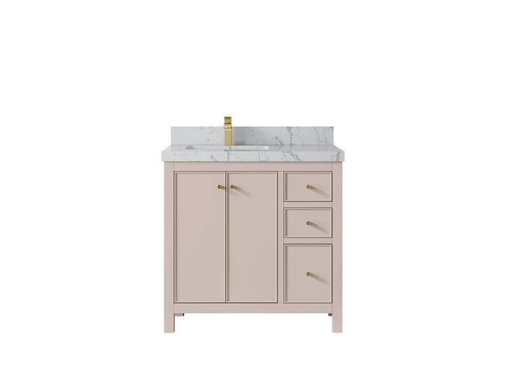 Chicago 36 in. W x 22 in. D Left Offset Sink Bathroom Vanity - photo 43