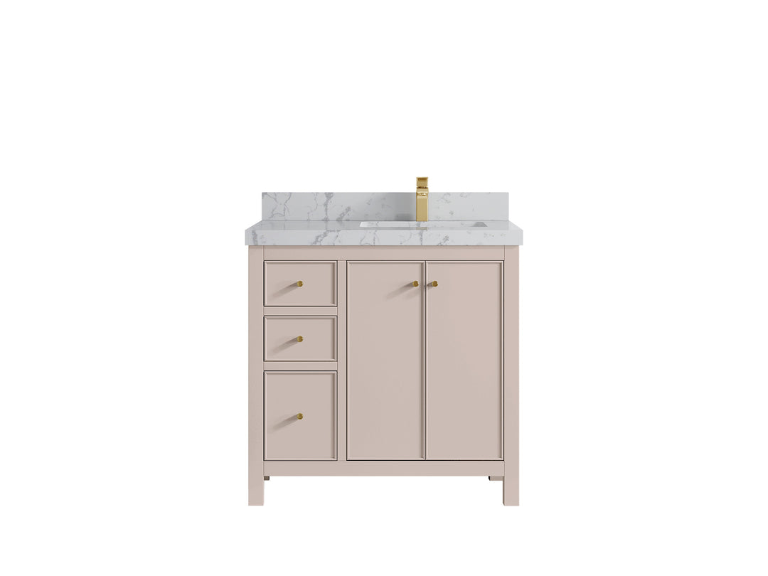 Chicago 36 in. W x 22 in. D Right Offset Sink Bathroom Vanity