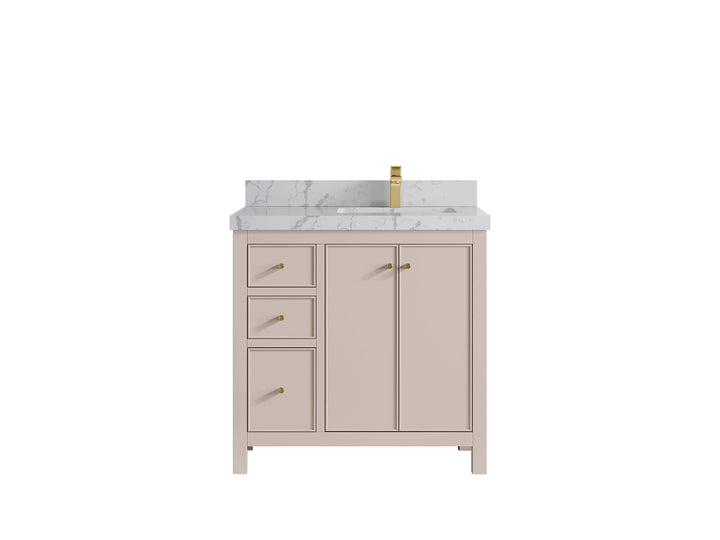 Chicago 36 in. W x 22 in. D Right Offset Sink Bathroom Vanity - photo 43