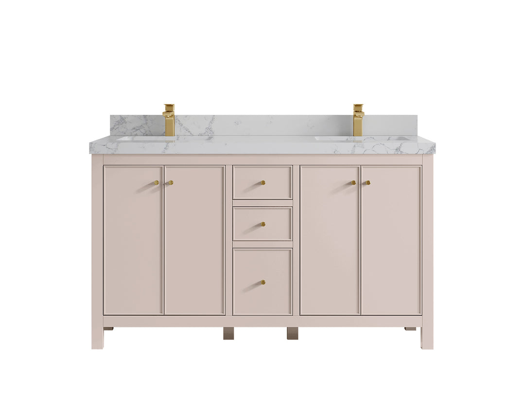 Chicago 60 in. W x 22 in. D Double Sink Bathroom Vanity