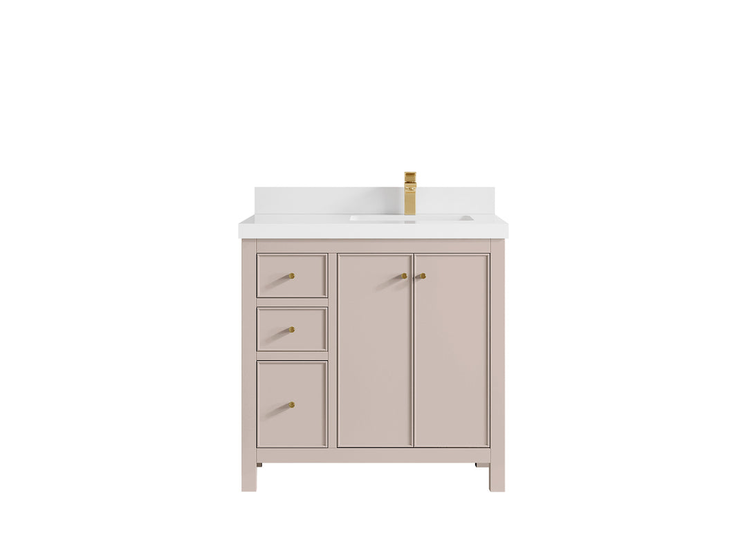 Chicago 36 in. W x 22 in. D Right Offset Sink Bathroom Vanity