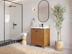 Chicago Veneer Teak 30 in. W x 22 in. D Single Sink Bathroom Vanity - photo 2