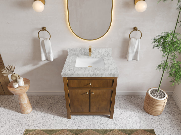 Chicago Teak 30 in. W x 22 in. D Single Sink Bathroom Vanity - photo 10