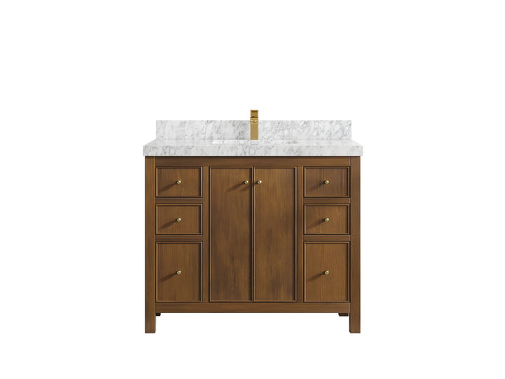 Chicago Teak 42 in. W x 22 in. D Single Sink Bathroom Vanity - photo 11