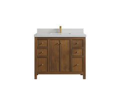 Chicago Teak 42 in. W x 22 in. D Single Sink Bathroom Vanity - photo 10