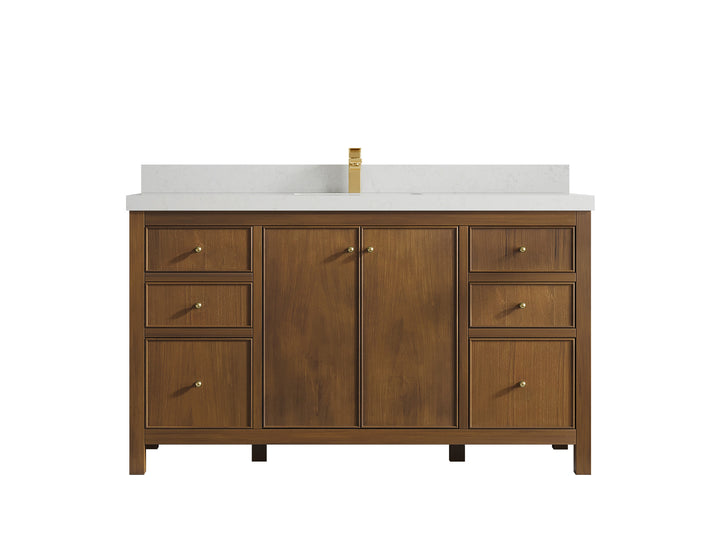Chicago Teak 60 in. W x 22 in. D Single Sink Bathroom Vanity - photo 13