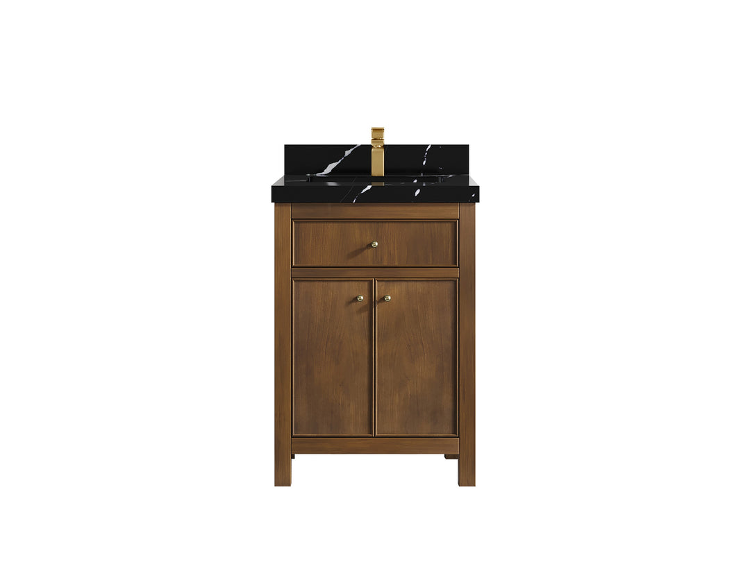 Chicago Teak 24 in. W x 22 in. D Single Sink Bathroom Vanity