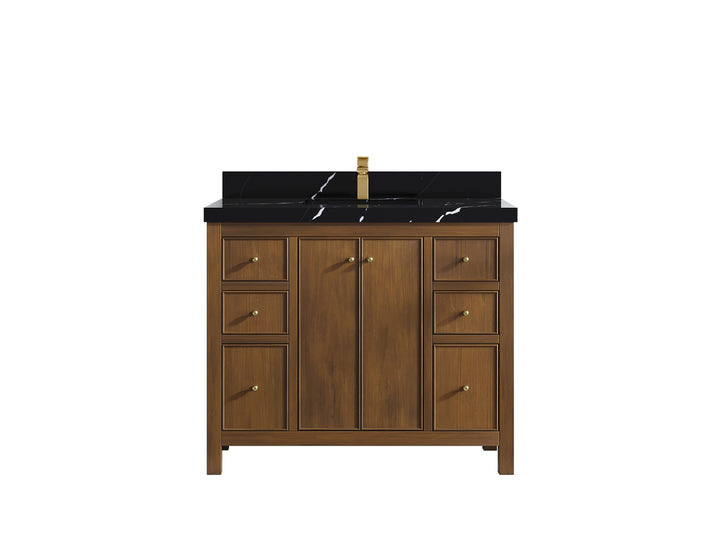 Chicago Teak 42 in. W x 22 in. D Single Sink Bathroom Vanity - photo 9