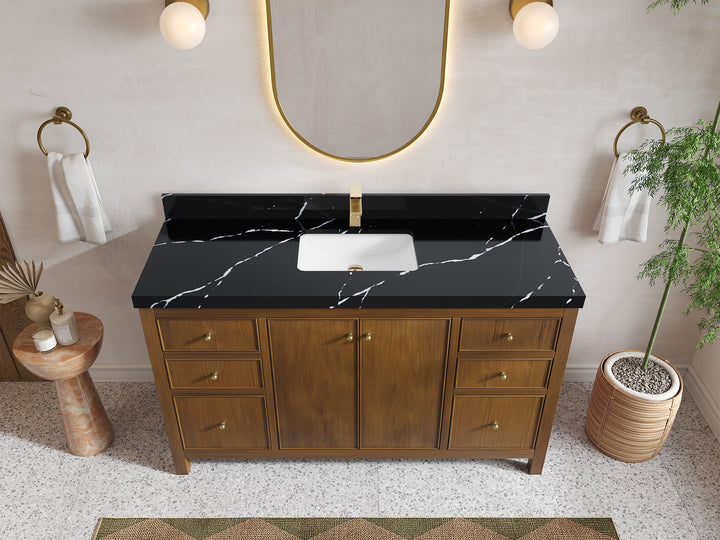 Chicago Teak 60 in. W x 22 in. D Single Sink Bathroom Vanity - photo 8