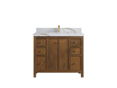 Chicago Teak 42 in. W x 22 in. D Single Sink Bathroom Vanity - photo 16