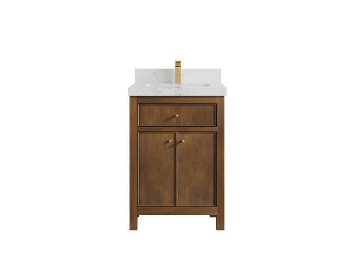 Chicago Teak 24 in. W x 22 in. D Single Sink Bathroom Vanity - photo 10