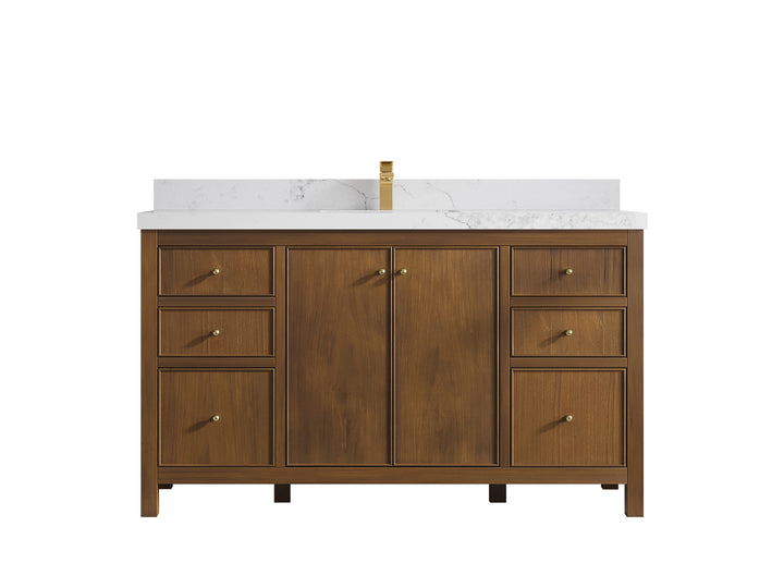 Chicago Teak 60 in. W x 22 in. D Single Sink Bathroom Vanity - photo 19
