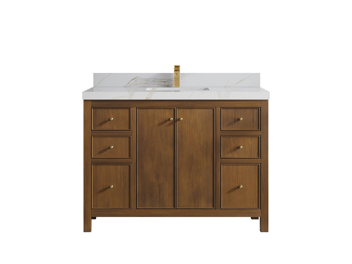Chicago Teak 48 in. W x 22 in. D Single Sink Bathroom Vanity - photo 21