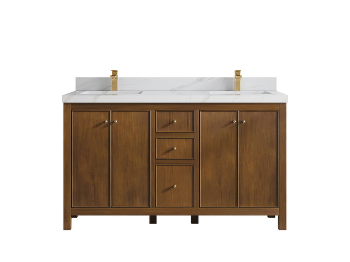 Chicago Teak 60 in. W x 22 in. D Double Sink Bathroom Vanity - photo 21