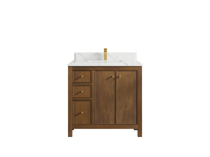 Chicago Teak 36 in. W x 22 in. D Center Sink Bathroom Vanity - photo 23