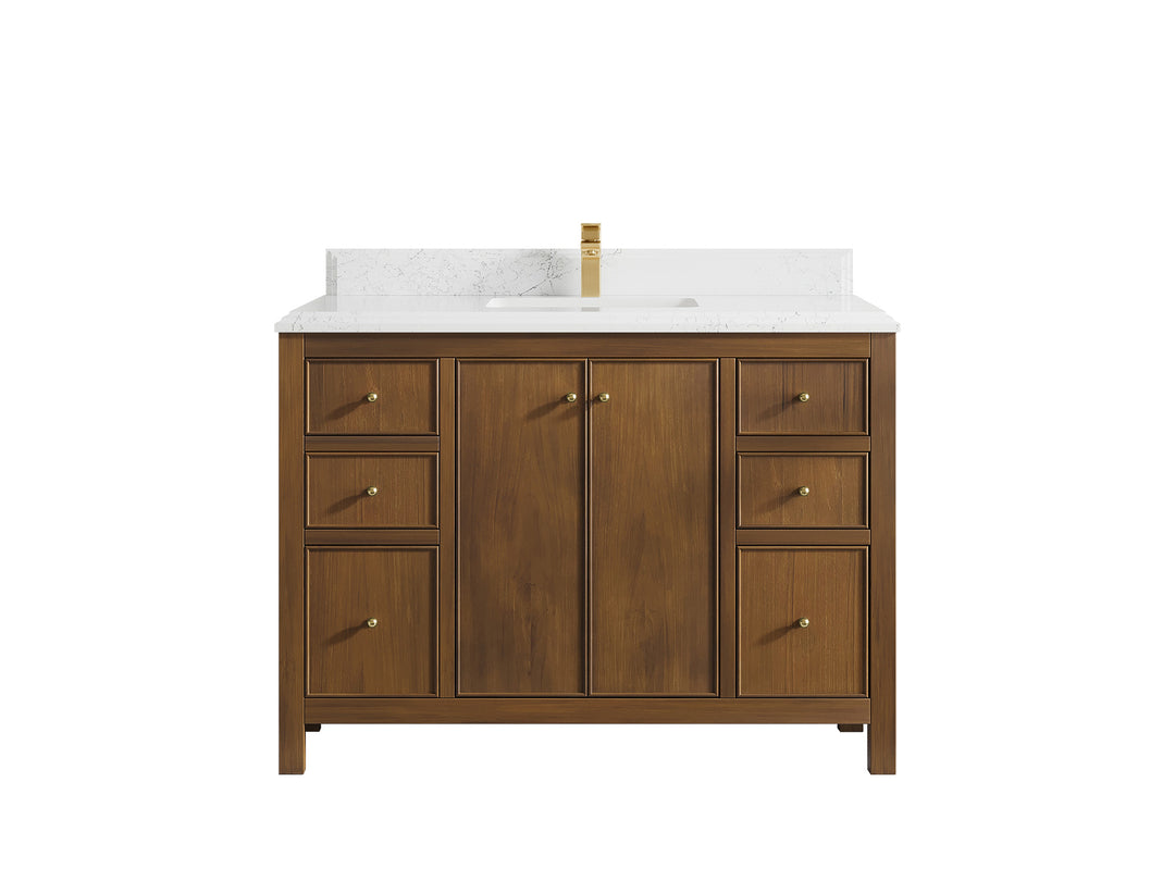 Chicago Teak 48 in. W x 22 in. D Single Sink Bathroom Vanity