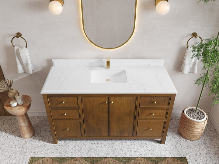 Chicago Teak 60 in. W x 22 in. D Single Sink Bathroom Vanity - photo 24